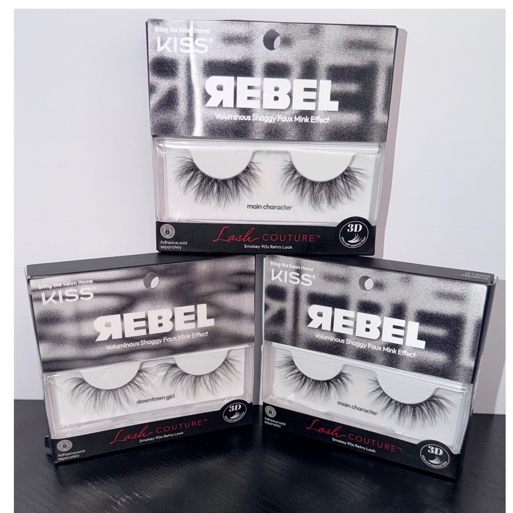 KISS Lash Couture Rebel 3 Pack Main Character Downtown Girl Faux Mink Lashes